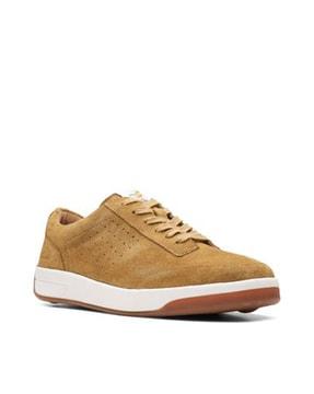 genuine leather low-top sneakers