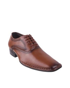 genuine leather oxfords with borguing