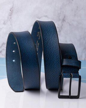 genuine leather slim belt