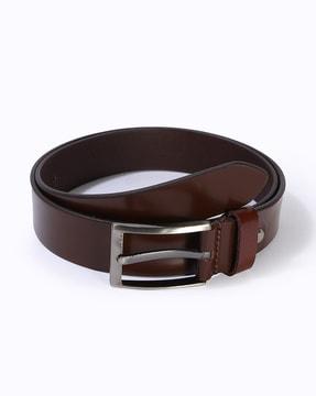 genuine leather slim belt