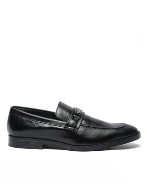 genuine leather slip-on formal shoes