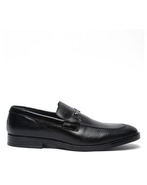 genuine leather slip-on formal shoes