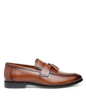 genuine leather slip-on formal shoes