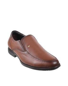 genuine leather slip-on shoes