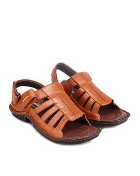 genuine leather strappy sandals