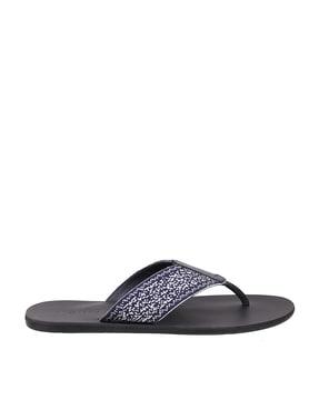 genuine leather thong-style flip flops