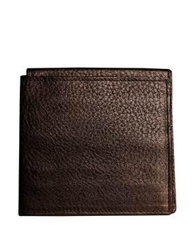 genuine leather tr-folds wallet