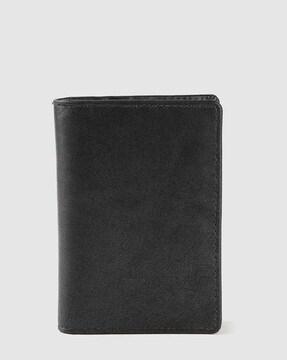 genuine leather tri-fold wallet