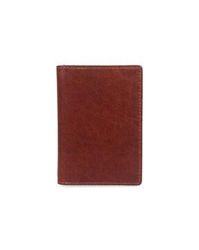 genuine leather tri-fold wallet