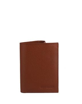 genuine leather tri-fold wallet