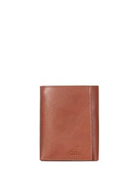 genuine leather tri-fold wallet