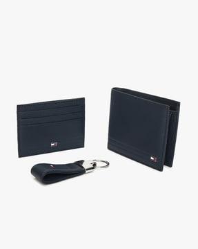 genuine leather wallet gift set
