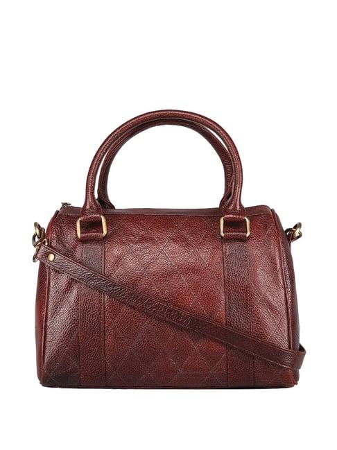 genwayne brown textured medium handbag