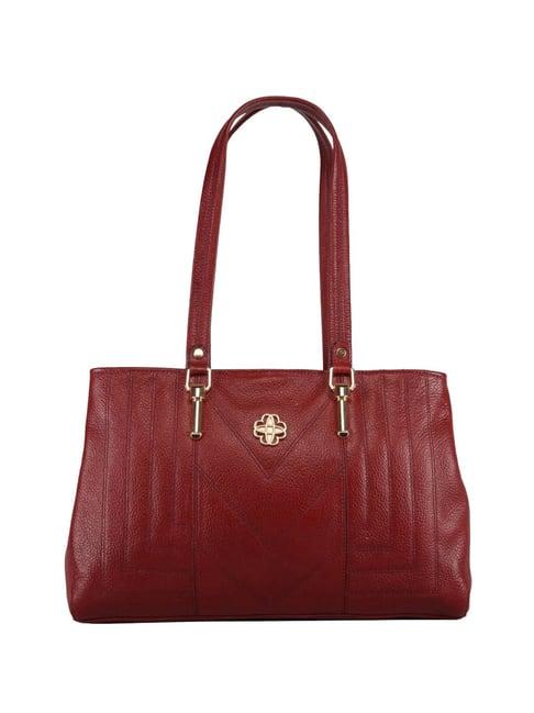 genwayne maroon solid large shoulder bag