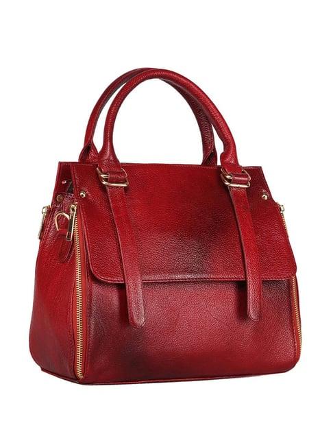 genwayne maroon solid medium handbag