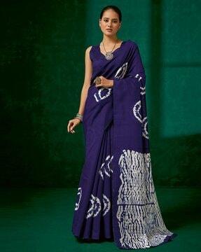 geomertric print silk saree