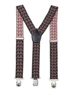 geometric pattern adjustable suspender belt