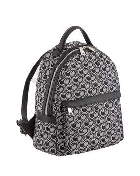 geometric pattern back pack with zip closure