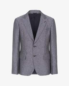 geometric pattern regular fit blazer