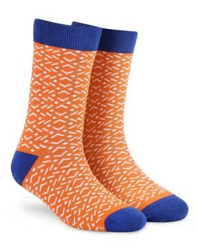 geometric pattern socks