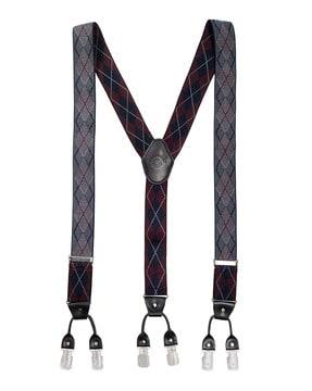 geometric print suspender belt