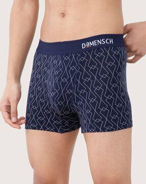 geometric print trunks