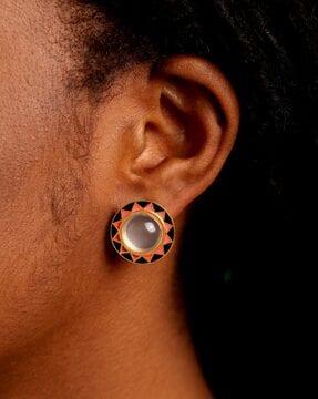 geometric studs earrings