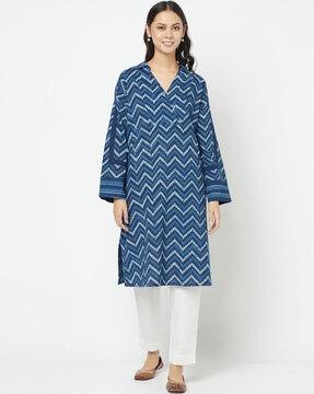 geometric a-line kurta