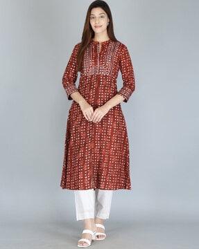 geometric a-line kurta