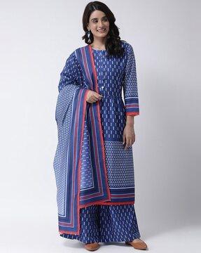 geometric chanderi dupatta