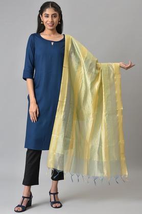 geometric cotton blend woven womens dupatta - multi