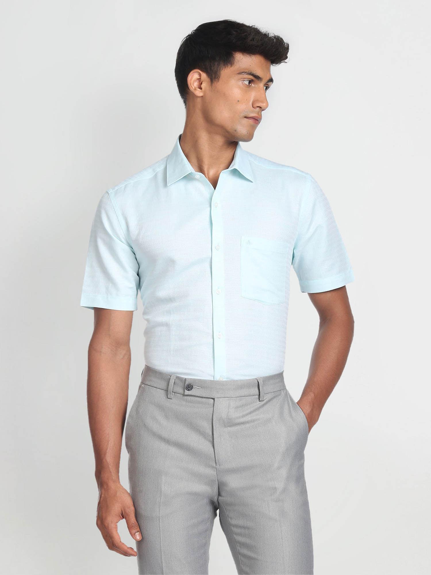 geometric dobby formal shirt
