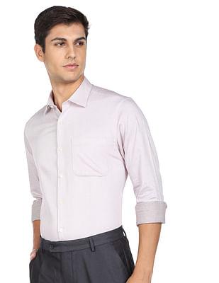 geometric dobby weave formal shirt