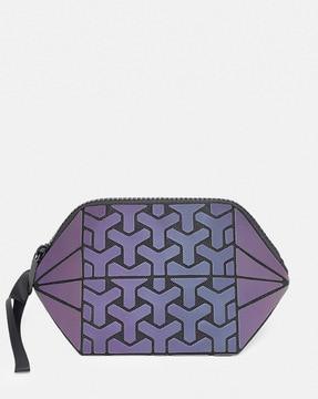 geometric embossed pouch