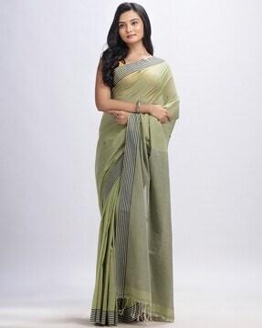 geometric handwoven jamdani saree