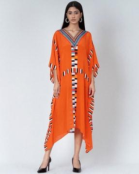 geometric kaftan dress