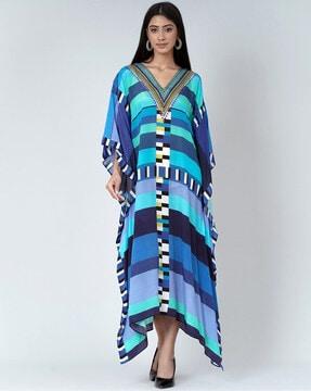 geometric kaftan dress