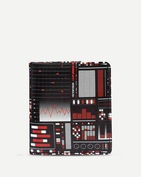 geometric pattern bi-fold wallet