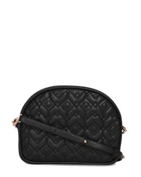 geometric pattern sling bag with detachable strap