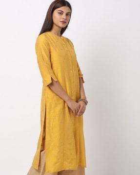 geometric pattern straight kurta