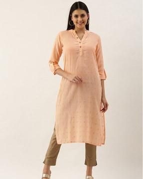 geometric pattern straight kurta