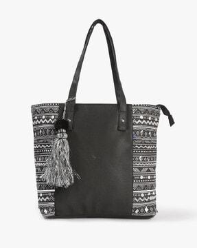 geometric pattern tote bag