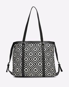 geometric pattern tote bag