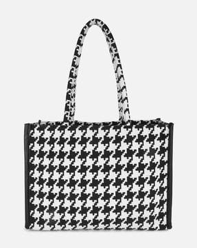 geometric pattern tote bag
