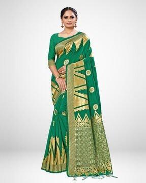 geometric pattern traditional saree