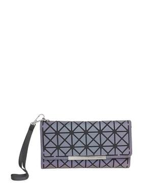 geometric pattern tri-fold wallet