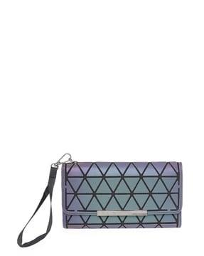 geometric pattern tri-fold wallet