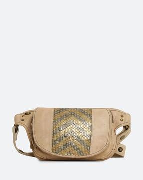 geometric pattern waist pouch