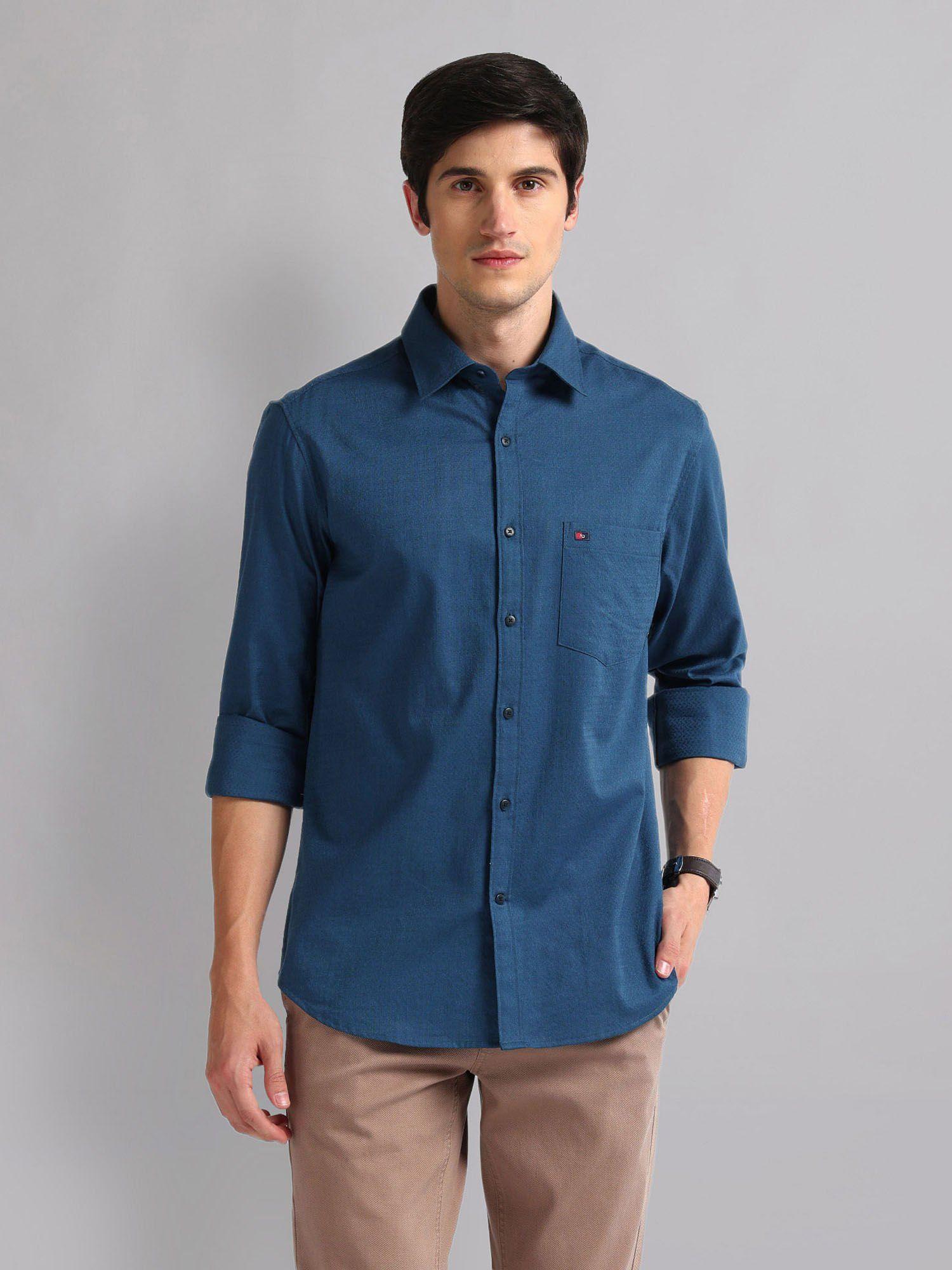 geometric patterned slim fit shirt