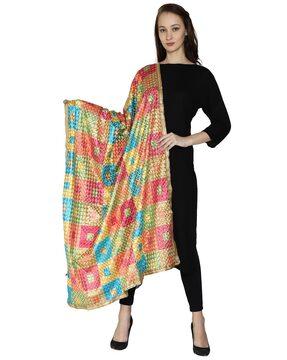 geometric phulkari dupatta